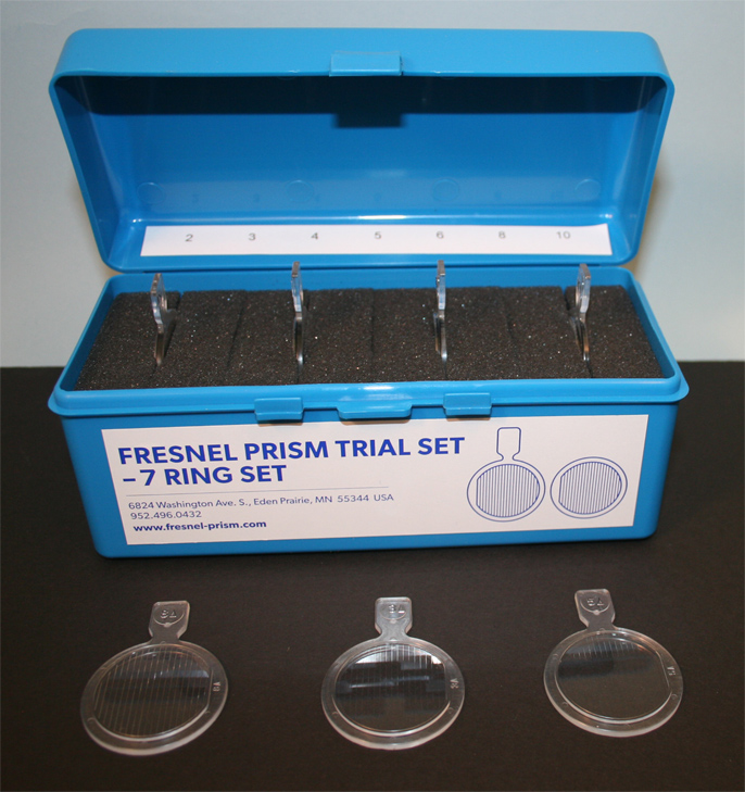 Fresnel Prism Trial Set 7 Ring Set (2PD10PD), Prism Kits Bernell