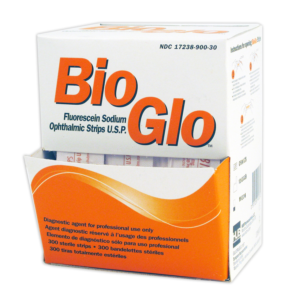 BioGlo™ Fluorescein Strips 1 mg (Box of 300), Exam Room Needs
