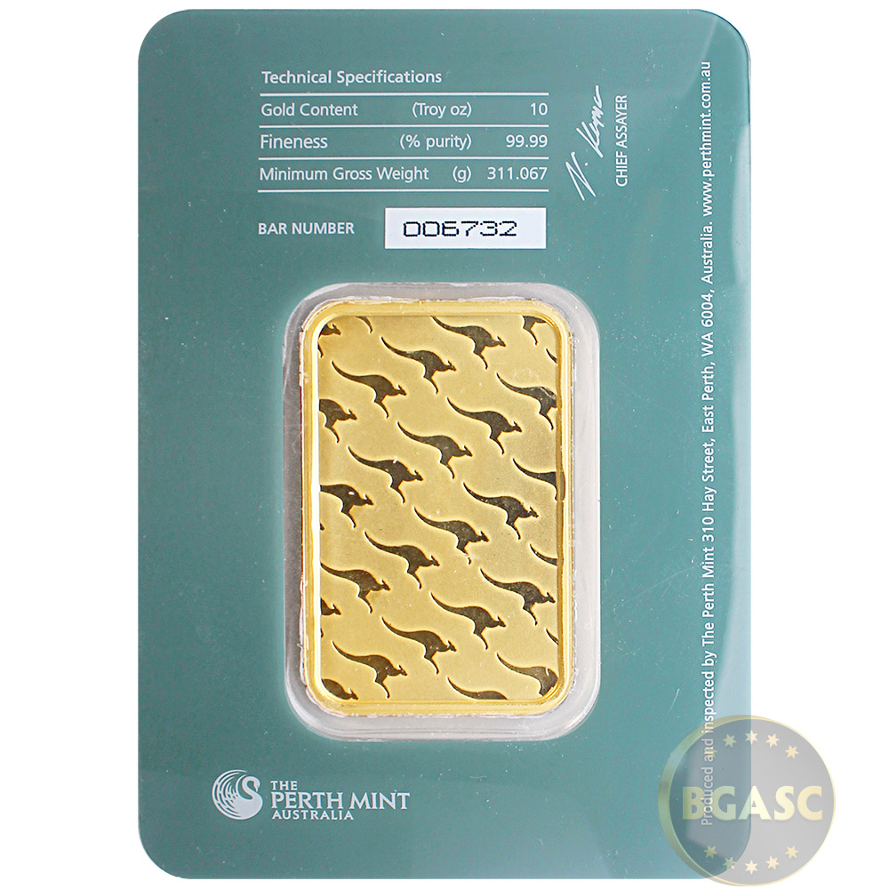 Buy 10 oz Gold Bar Perth Mint Australia .9999 Fine 24kt (in Classic Assay) Secondary Market