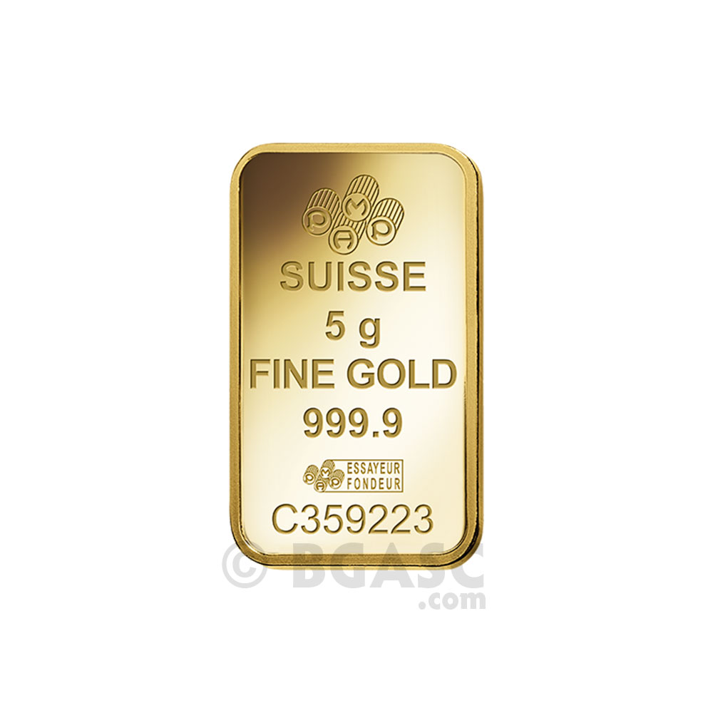 Buy 5 gram Gold Bar Pamp Suisse Fortuna with VERISCAN .9999 Fine 24kt
