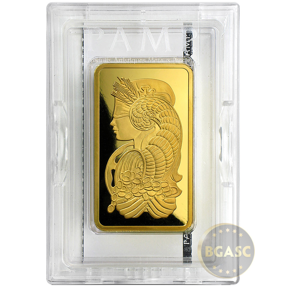 Buy 5 oz Gold Bar Pamp Suisse Fortuna w/ VERISCAN .9999 Fine 24kt (in