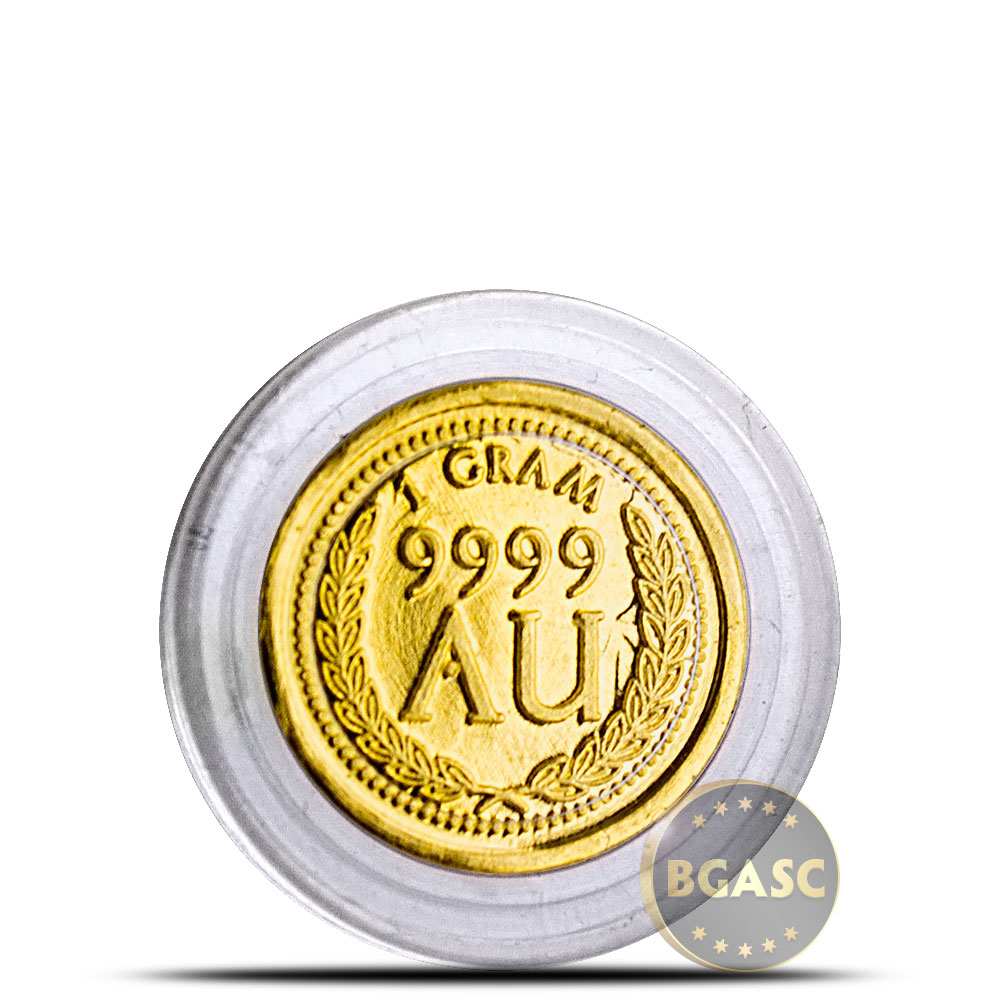 Buy 1 gram Gold Rounds Caesar Augustus (0.032 troy oz) .9999 Fine (in