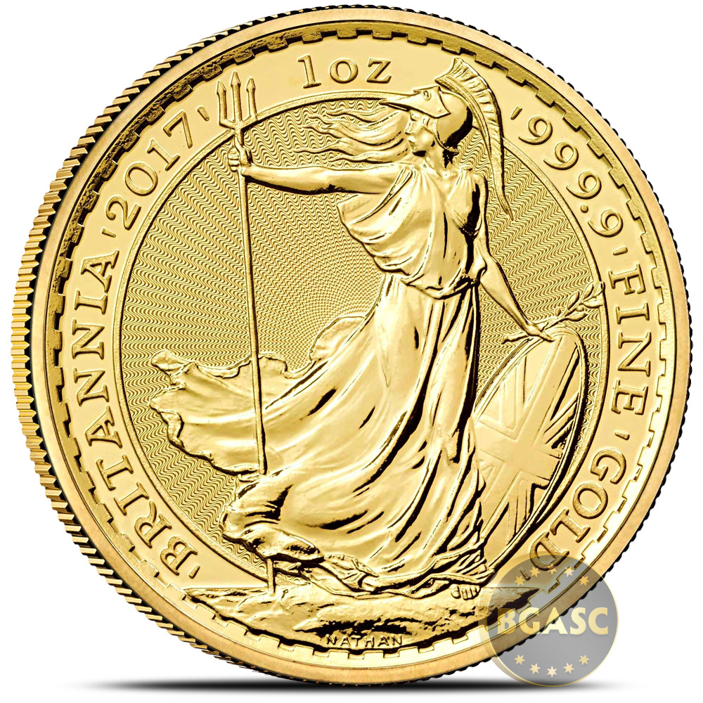 Buy 2017 1 oz Gold Britannia Bullion Coin Brilliant Uncirculated .9999 Fine 24kt British Gold