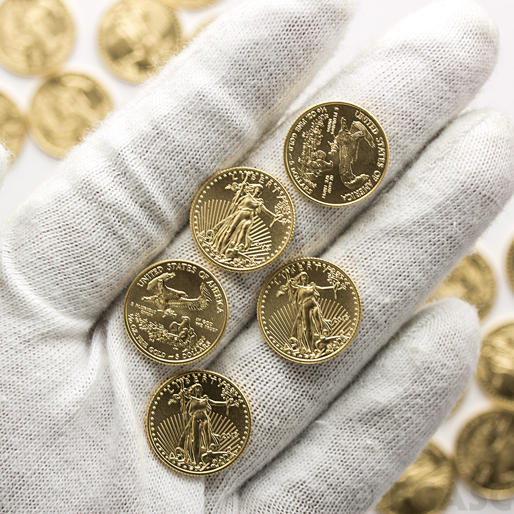 Buy 1 10 Oz Gold American Eagle 5 Coin Brilliant Uncirculated Bullion 