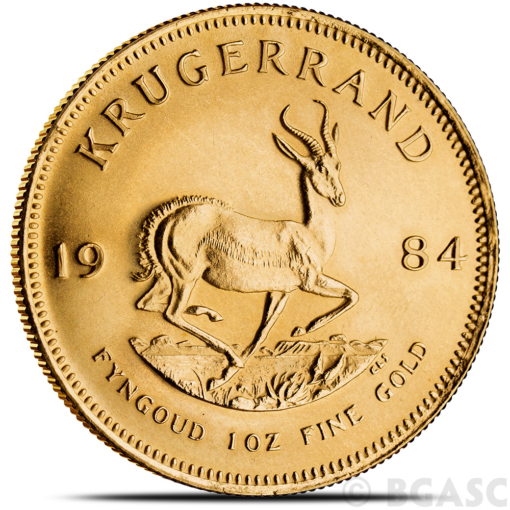 Buy 1 oz Gold Krugerrand South African Bullion Coin Brilliant