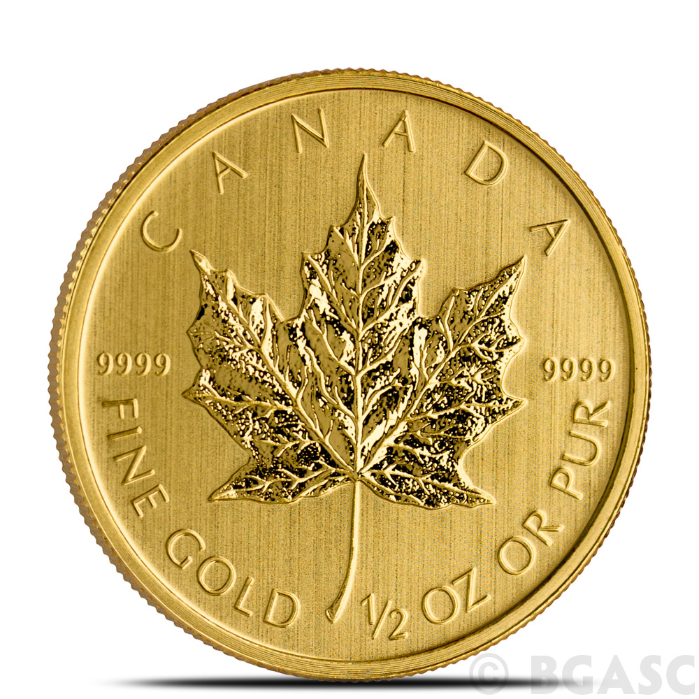 Buy 1/2 oz Canadian Gold Maple Leaf Brilliant Uncirculated .9999 Fine