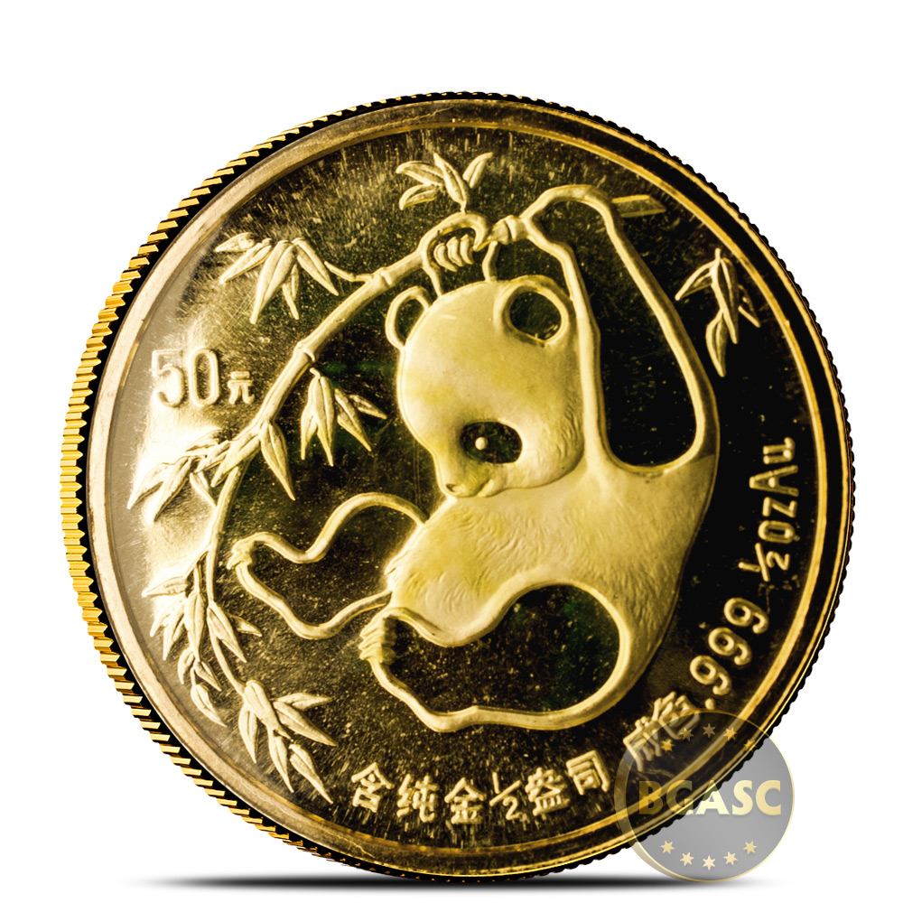 Buy 1/2 oz 1985 Chinese Gold Panda Coin 50 Yuan Brilliant Uncirculated