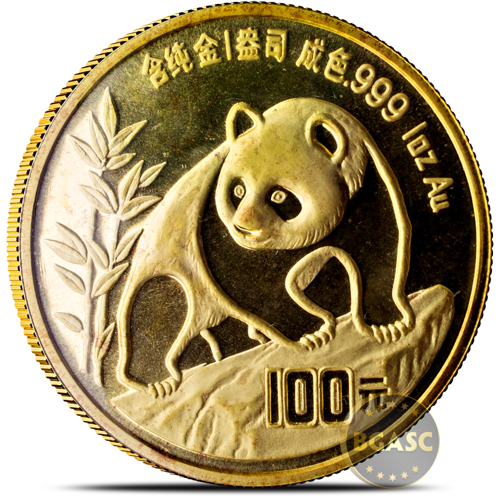 Buy 1 oz 1990 Chinese Gold Panda Coin 100 Yuan Brilliant Uncirculated