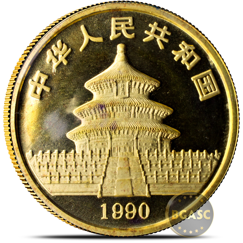 Buy 1 Oz 1990 Chinese Gold Panda Coin 100 Yuan Brilliant Uncirculated