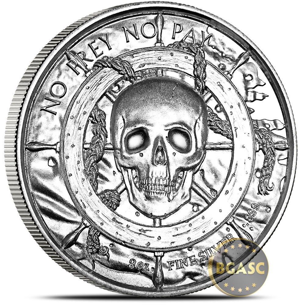 buy 2 oz silver rounds captain privateer ultra high relief rounds 999 fine bullion p3 special order buy gold and silver coins bgasc com 2 oz silver rounds captain privateer ultra high relief rounds 999 fine bullion p3
