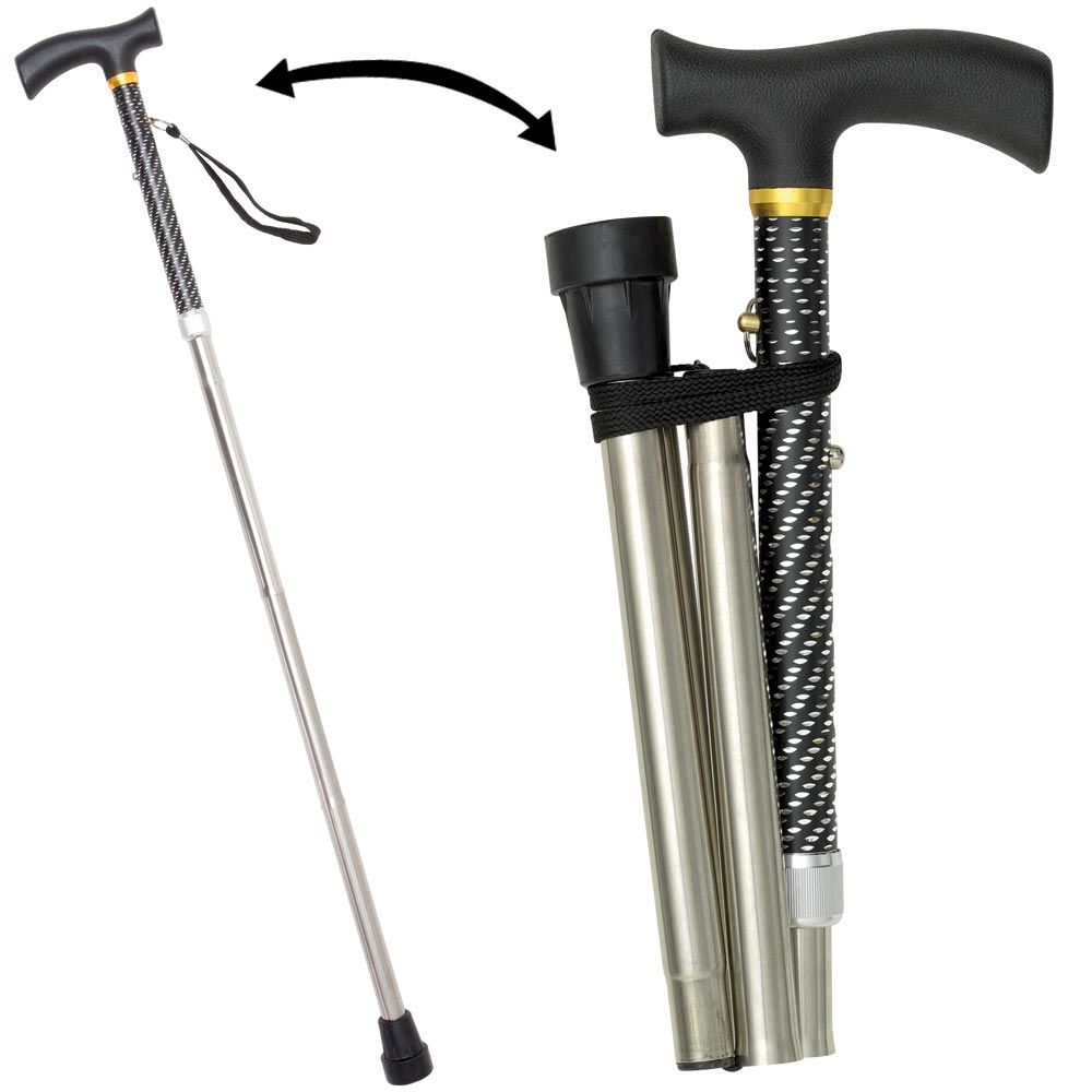 Stylish Foldable Walking Cane Diamonds Bits and Pieces