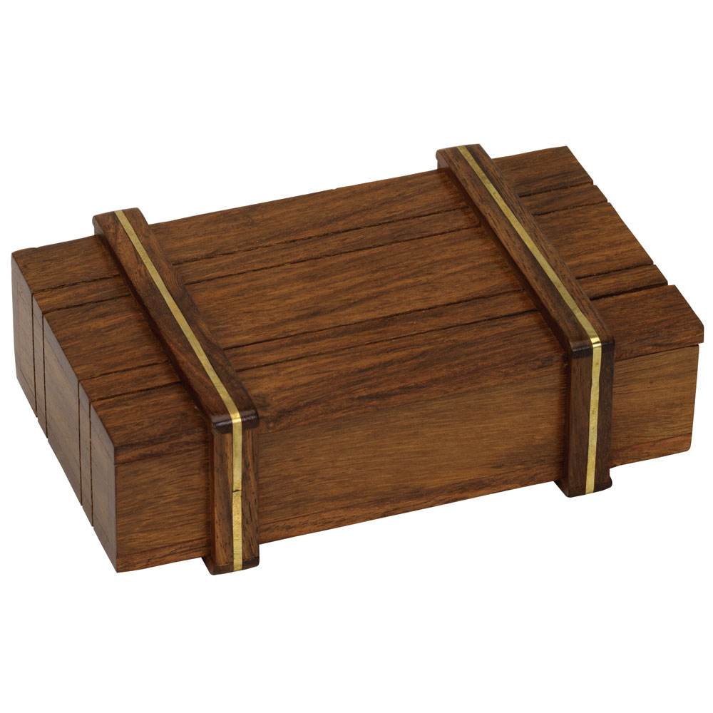 Secret Locked Box with Brass Bits and Pieces