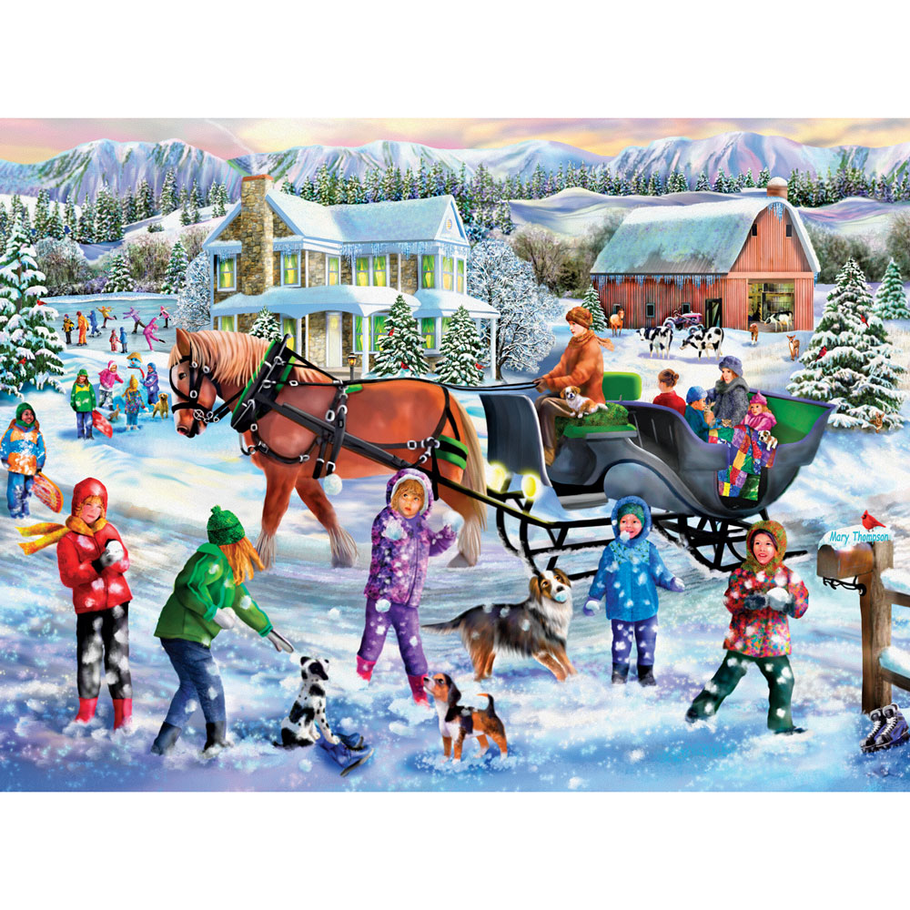 Winter Full of Wonders 500 Piece Jigsaw Puzzle Bits and Pieces