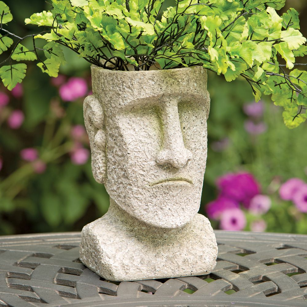 Stone Face Garden Planter Bits and Pieces
