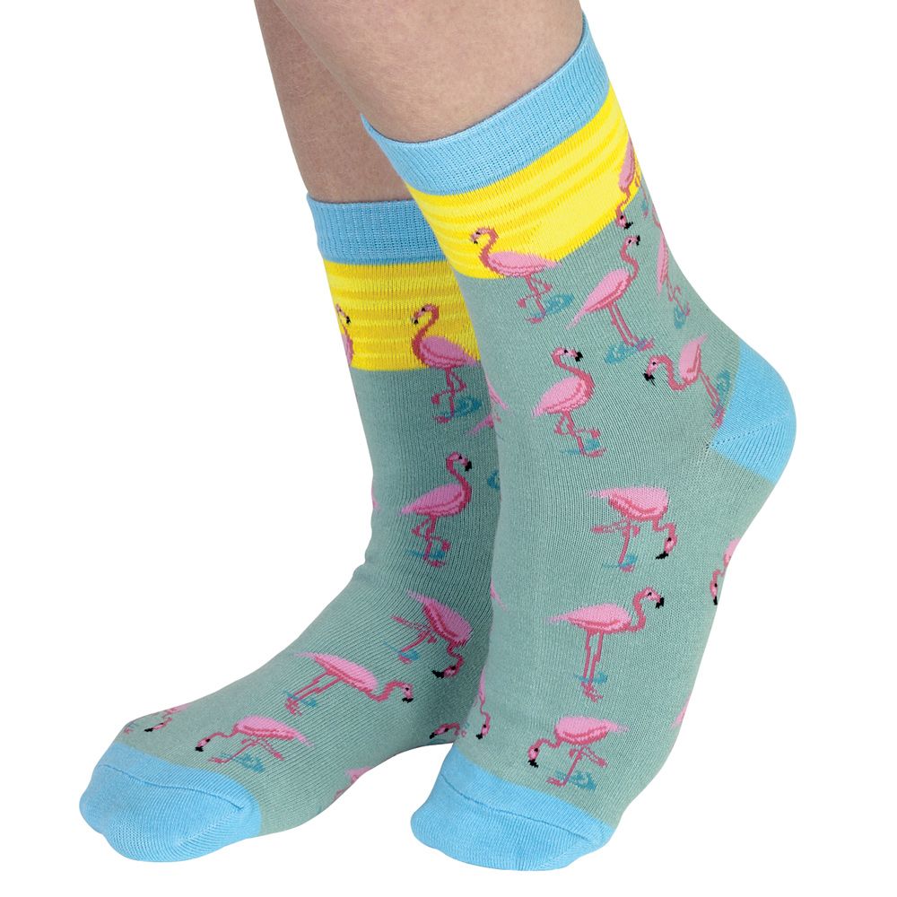 Buy Flamingo Socks Adult sizes 6 to 12 Bits and Pieces
