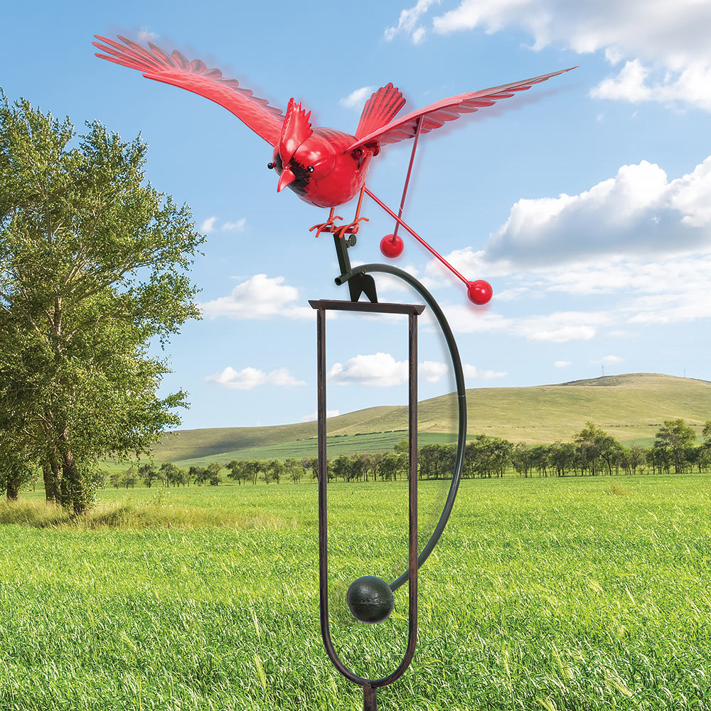 Flying Cardinal Garden Stake Bits and Pieces