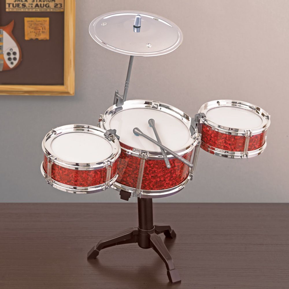 Desktop Drum Set Retro Style Mini drums Bits and Pieces
