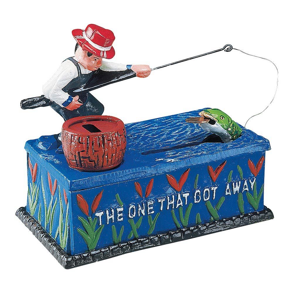 Go Fish CastIron Mechanical Bank Bits and Pieces