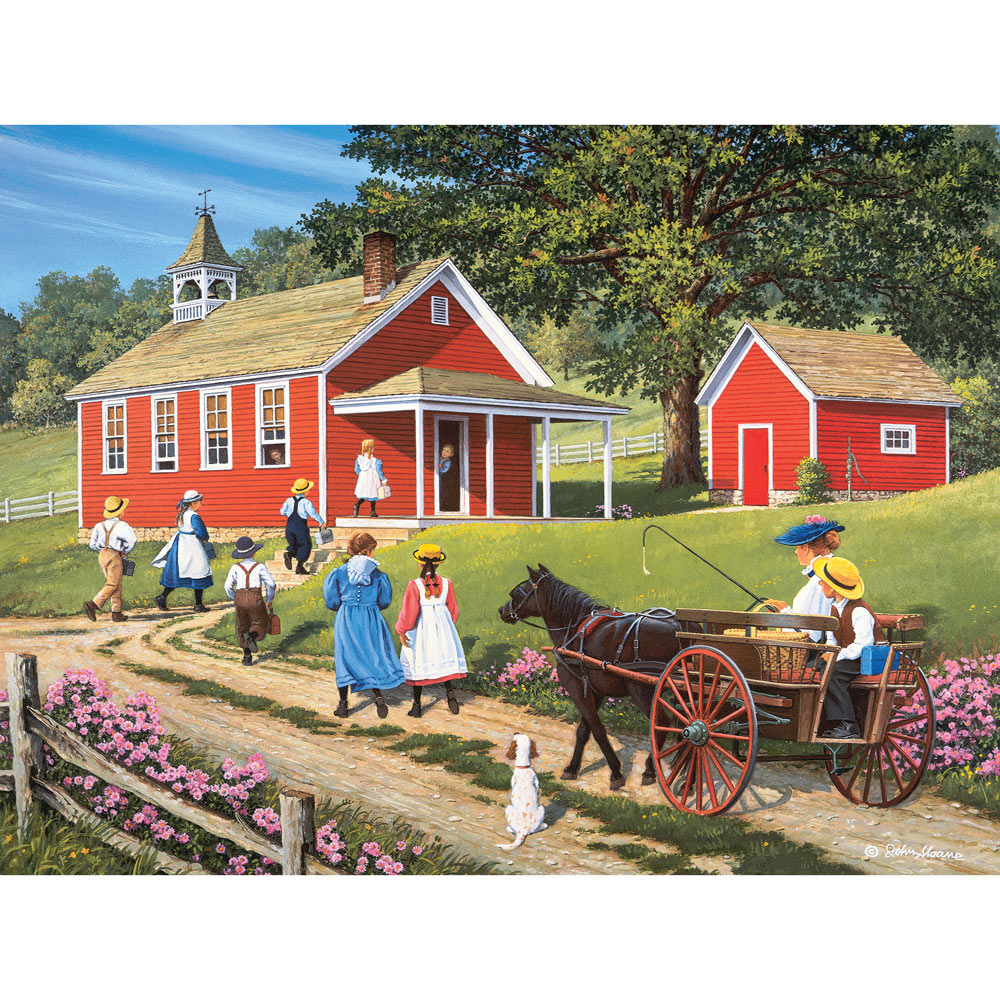 Back To School 1000 Piece Jigsaw Puzzle Bits and Pieces