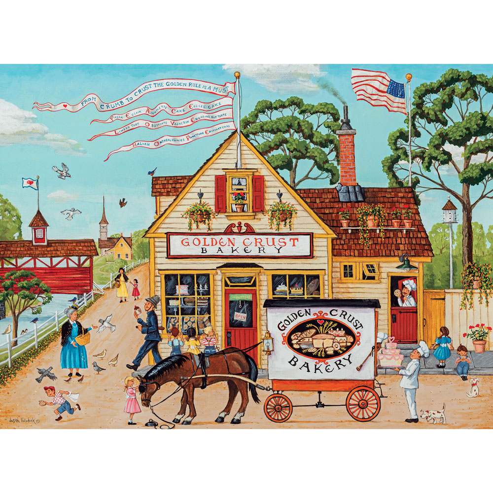 Golden Crust Bakery 500 Piece Jigsaw Puzzle Bits and Pieces