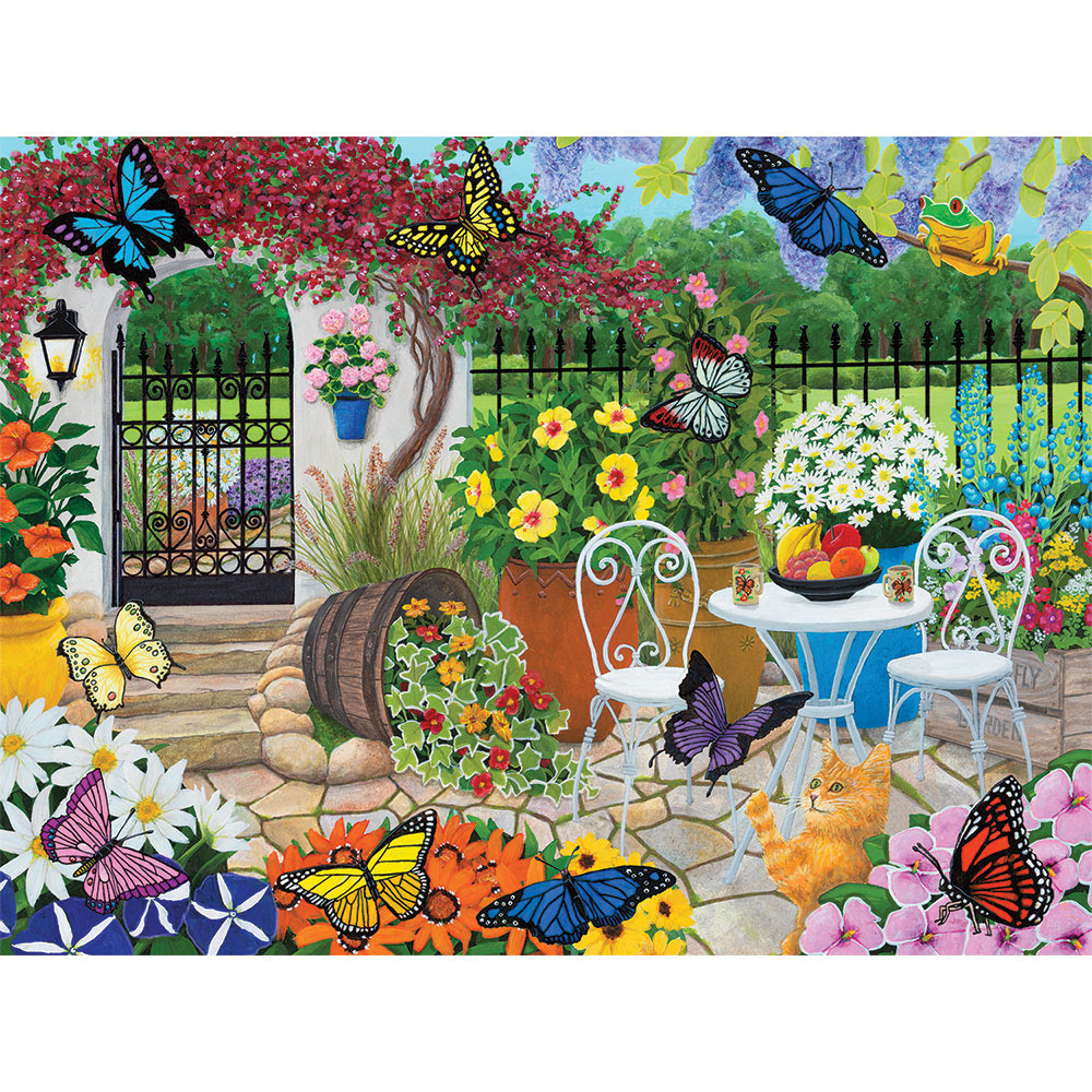 Butterfly Garden 300 Large Piece Jigsaw Puzzle Bits and Pieces