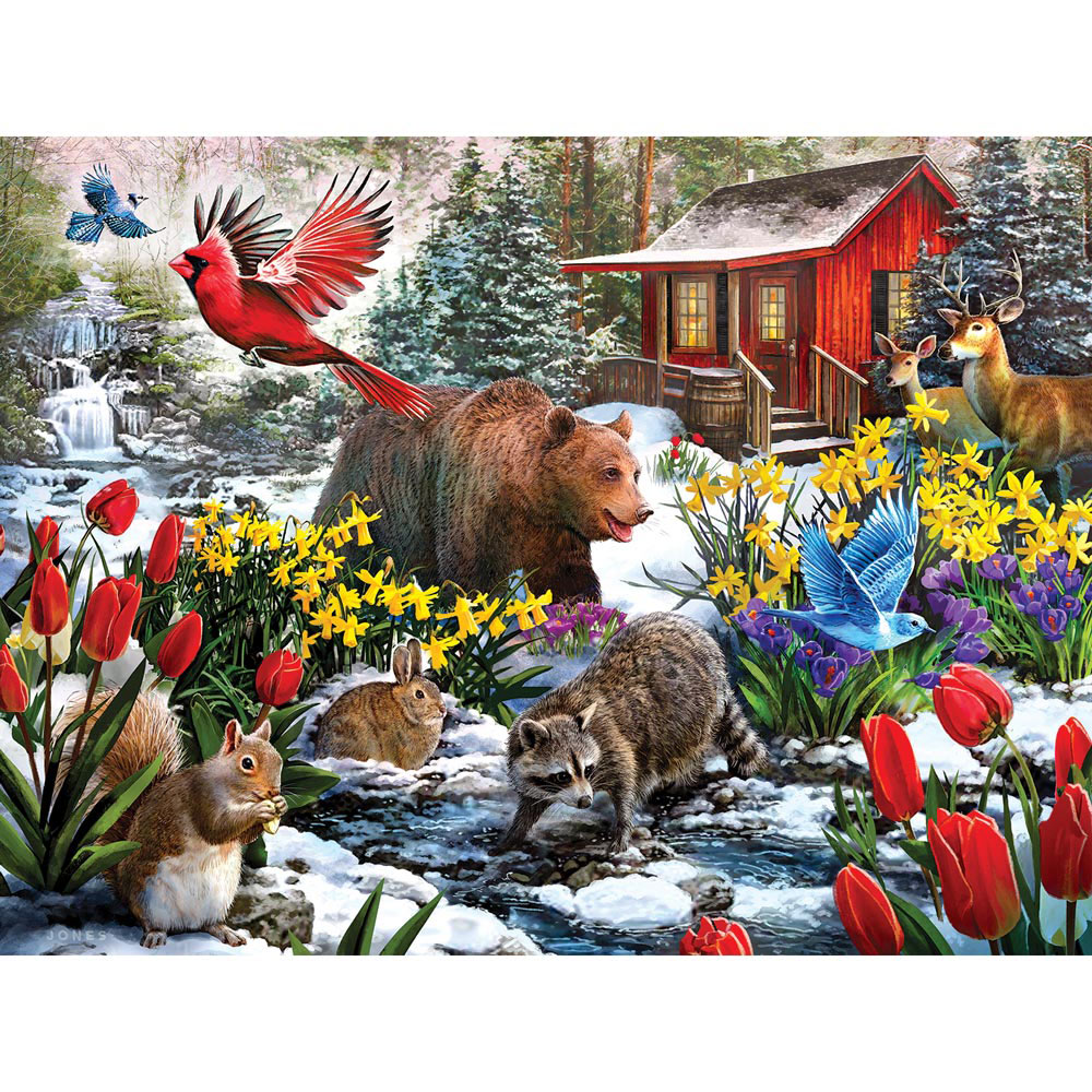 Winter Woods 500 Piece Jigsaw Puzzle Bits and Pieces