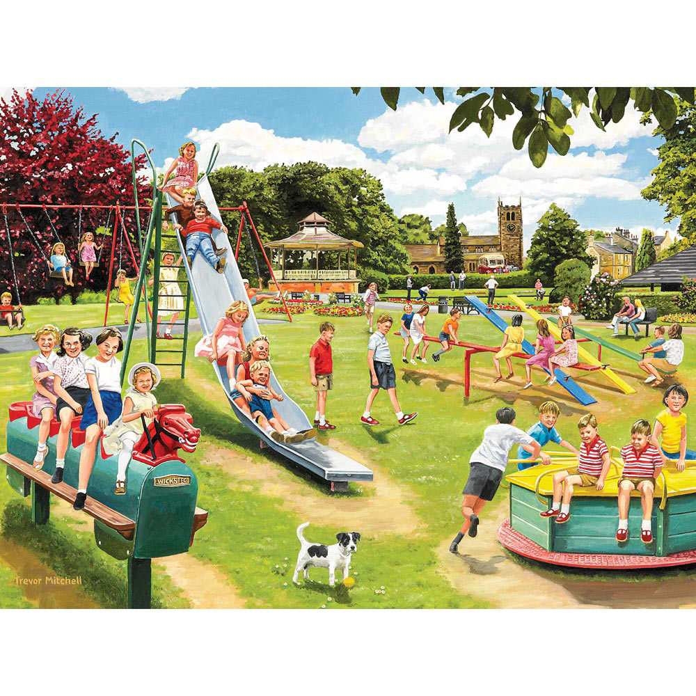 The Park Playground 300 Large Piece Jigsaw Puzzle Bits and Pieces