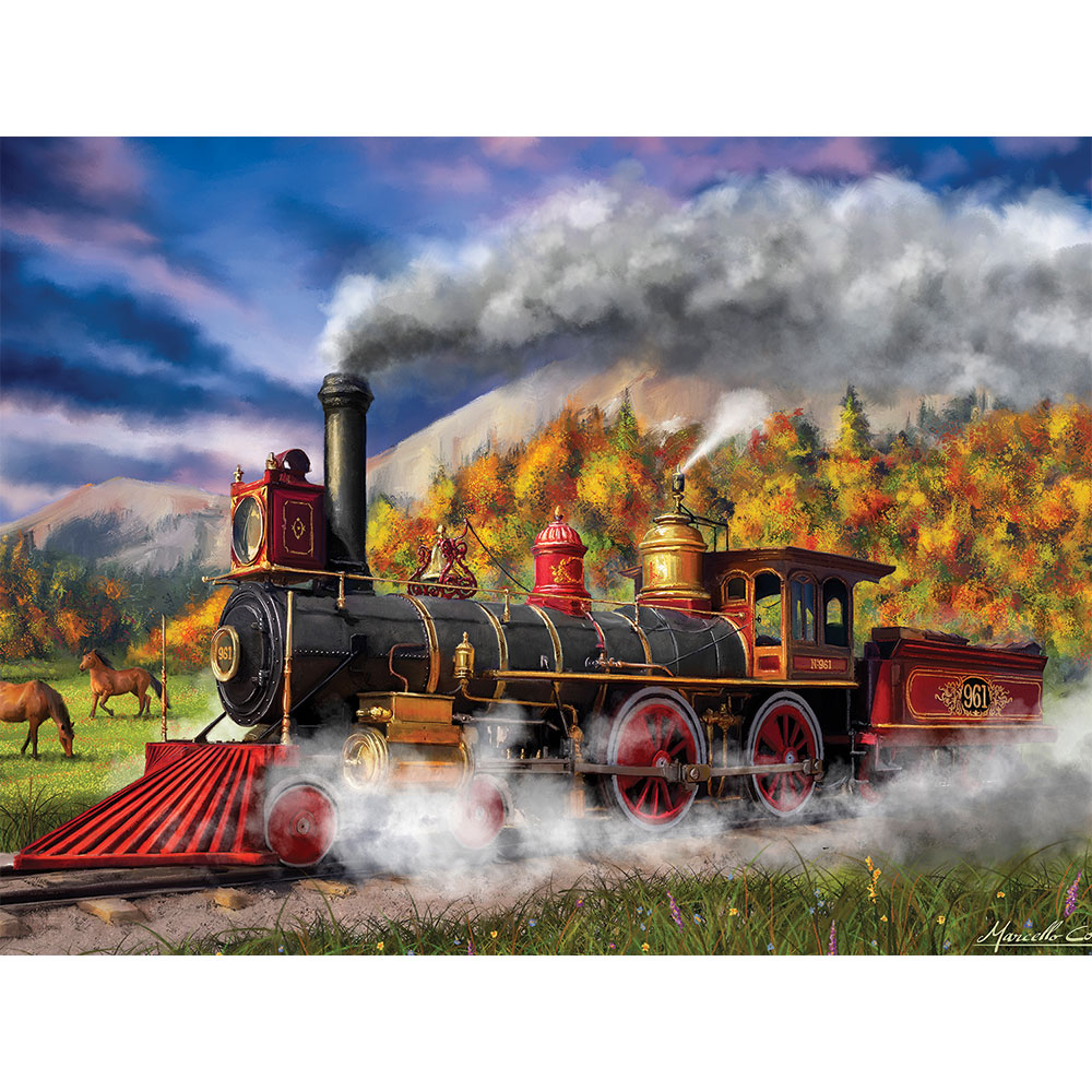Full Steam Ahead 300 Large Piece Jigsaw Puzzle Bits and Pieces