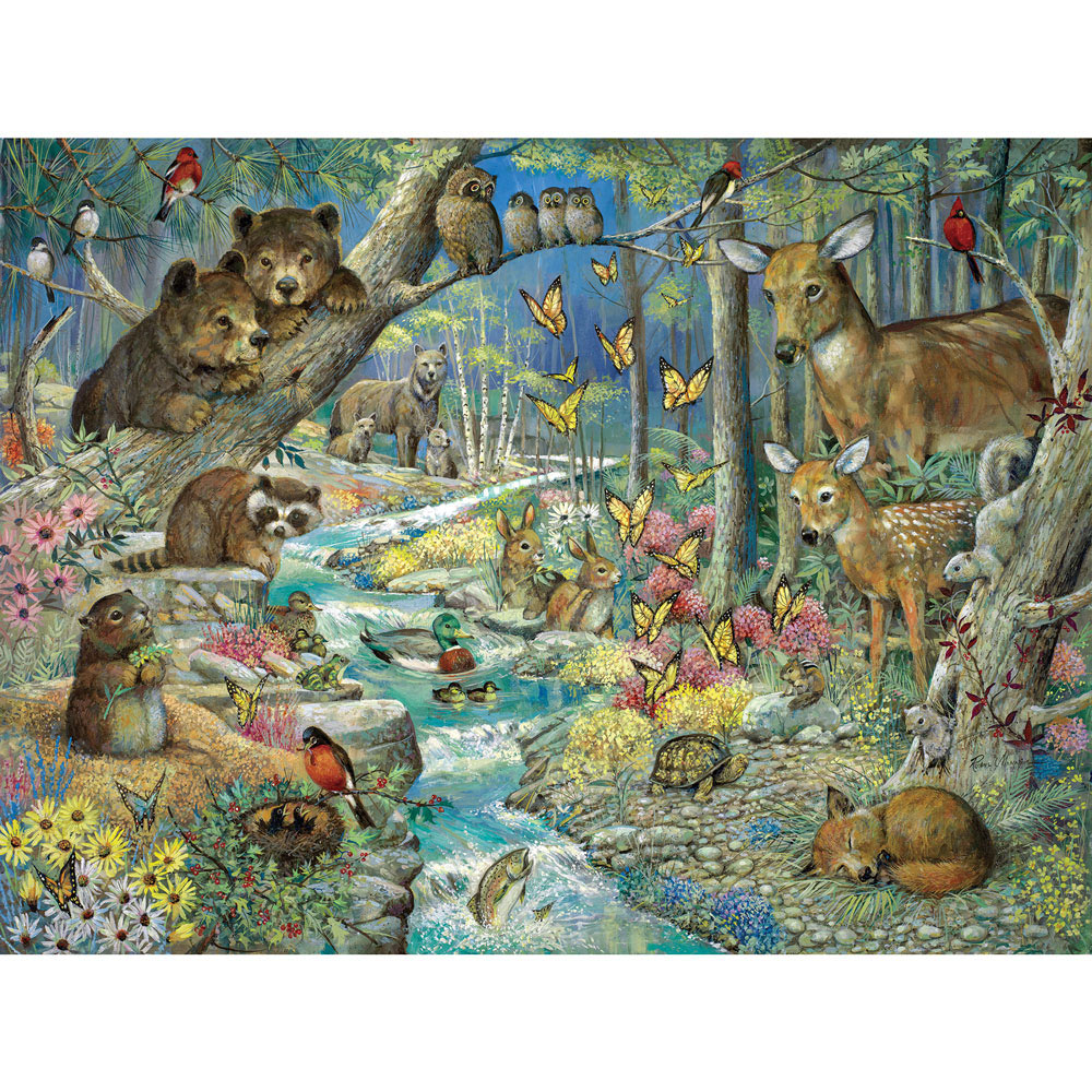 Spring Babies 1000 Piece Jigsaw Puzzle Bits and Pieces