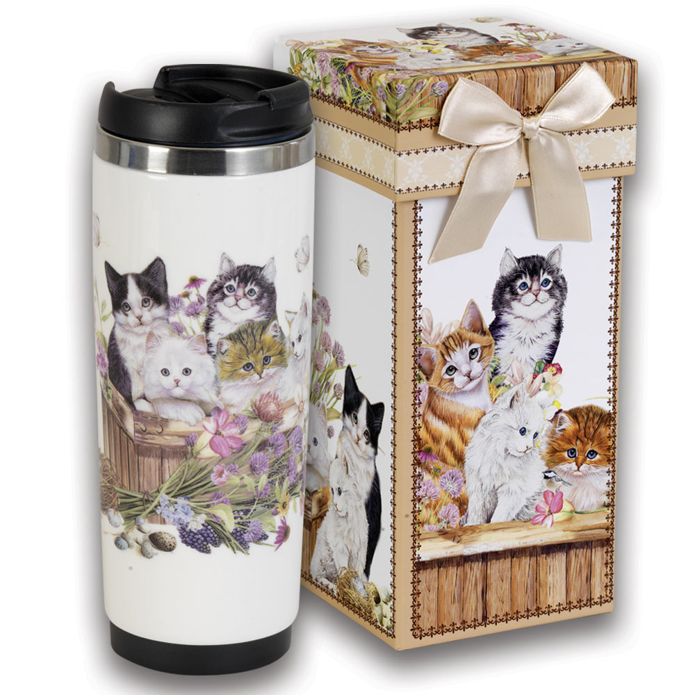 Cats In A Basket Travel Mug Bits and Pieces