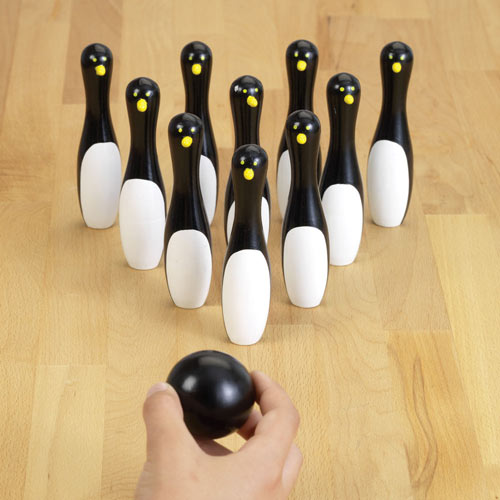 Penguin Bowling Game Bits and Pieces
