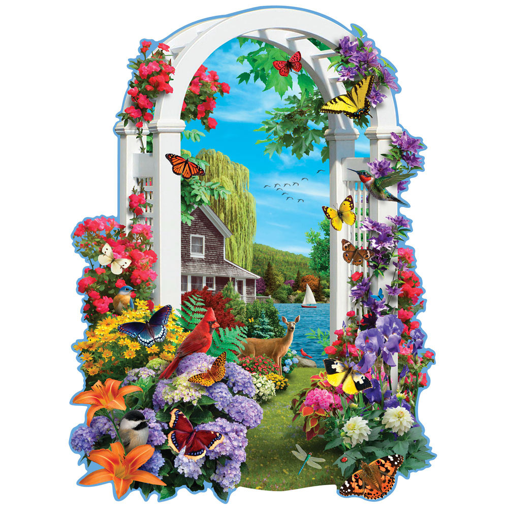 buy lakeside arbor 300 large piece shaped jigsaw puzzle