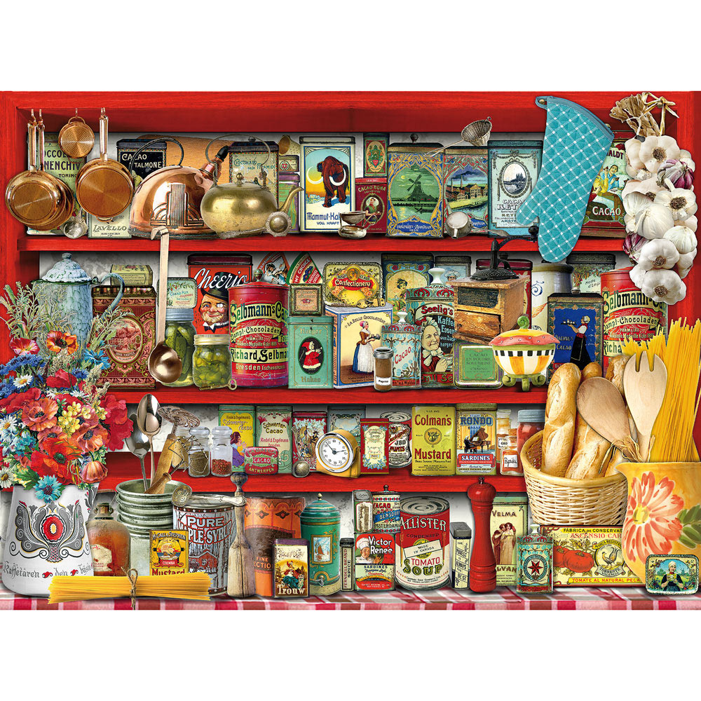 Kitchen Shelf 1000 Piece Jigsaw Puzzle Bits and Pieces
