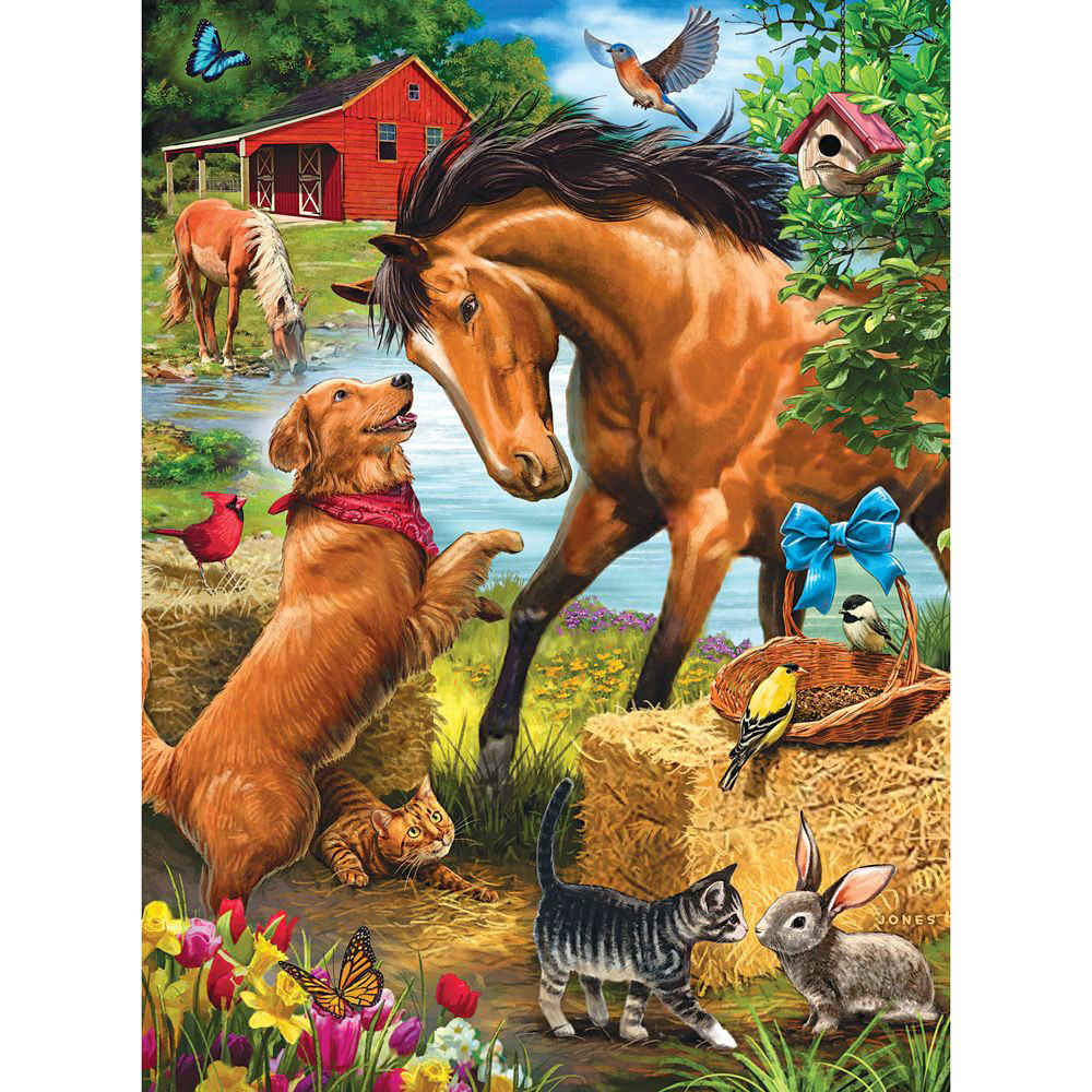 Horse Play 1000 Piece Jigsaw Puzzle Bits and Pieces UK