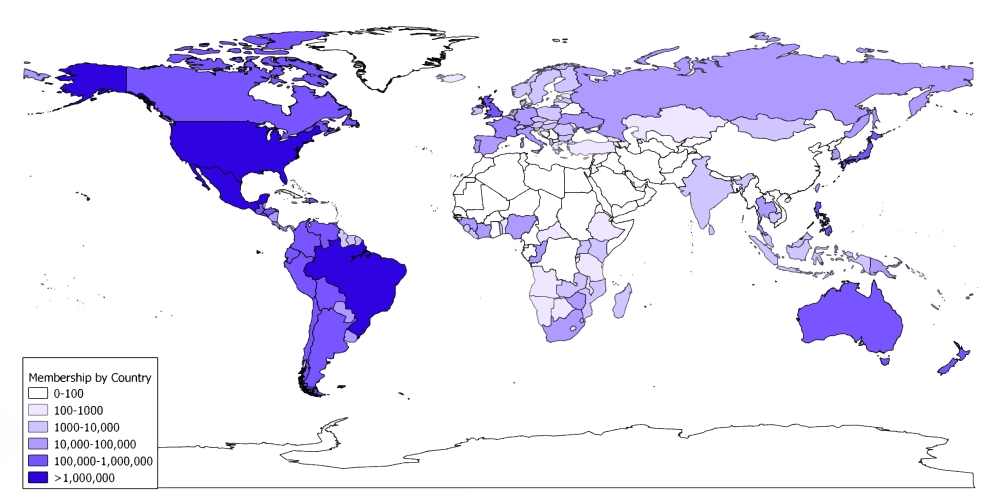 Global Distribution of LDS Church Members in 2009 Global Distribution of LDS Church Members in 2009