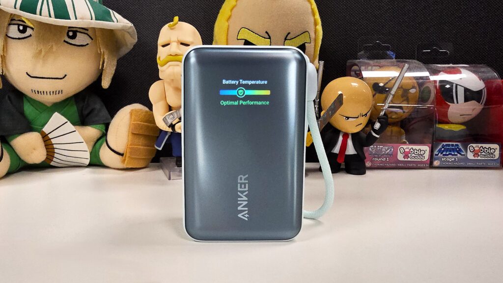 Anker Nano Power Bank (10K, 45W) - A1638 Smart Display showing temperature
