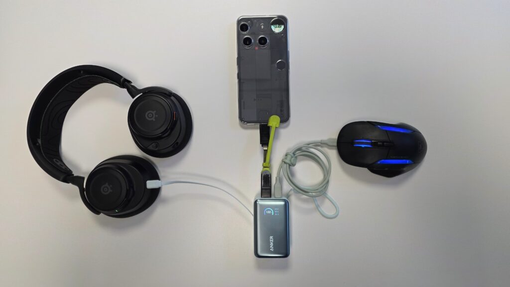 Anker Nano Power Bank (10K, 45W) - A1638 charging three devices