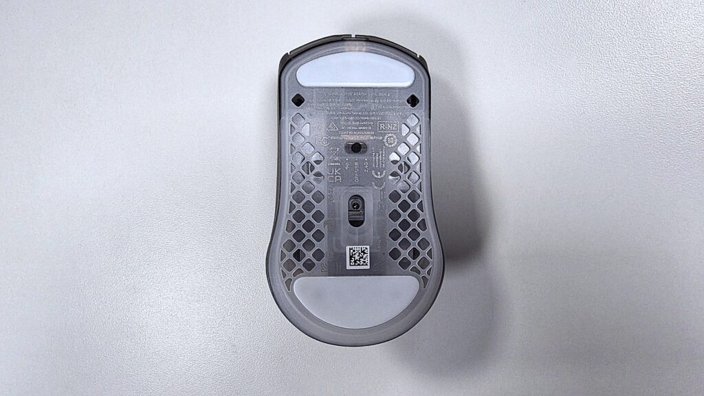 SteelSeries Aerox 3 Wireless Gen 2 gaming mouse bottom view