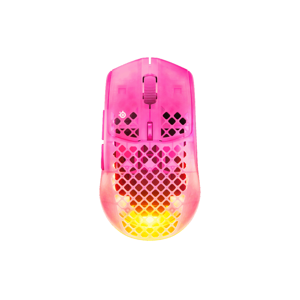 SteelSeries Aerox 3 Wireless Gen 2 gaming mouse in Magenta Haze