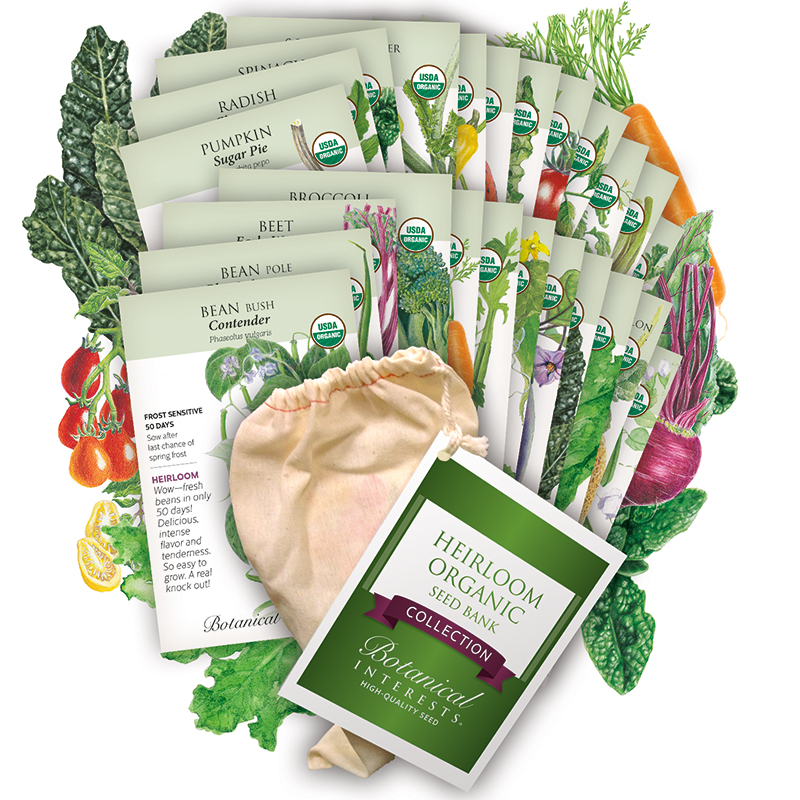 Heirloom Organic Seed Bank Collection, View All Vegetables Botanical