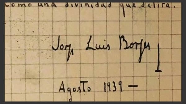 manuscrito de Borges