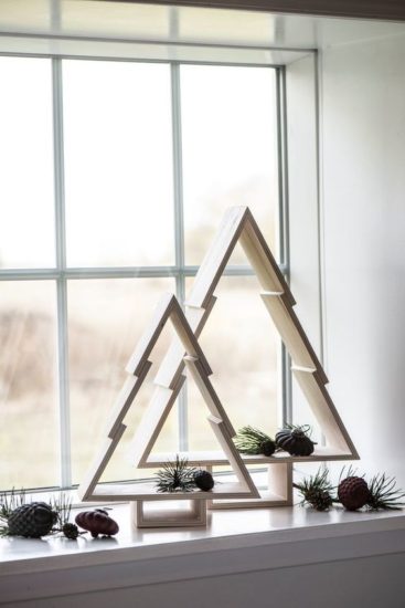 decoracion de navidad con madera