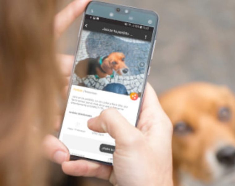 Teléfono con aplicaciones para mascotas