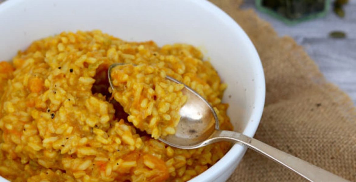 cómo hacer risotto quinoa con calabaza