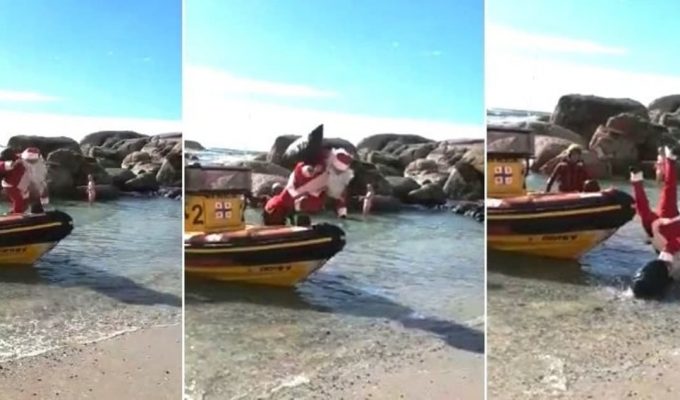 video viral de papa noel