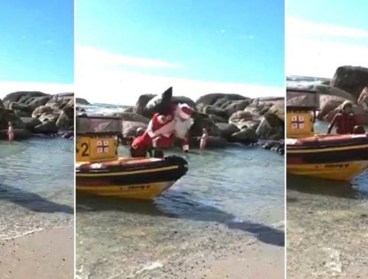 video viral de papa noel