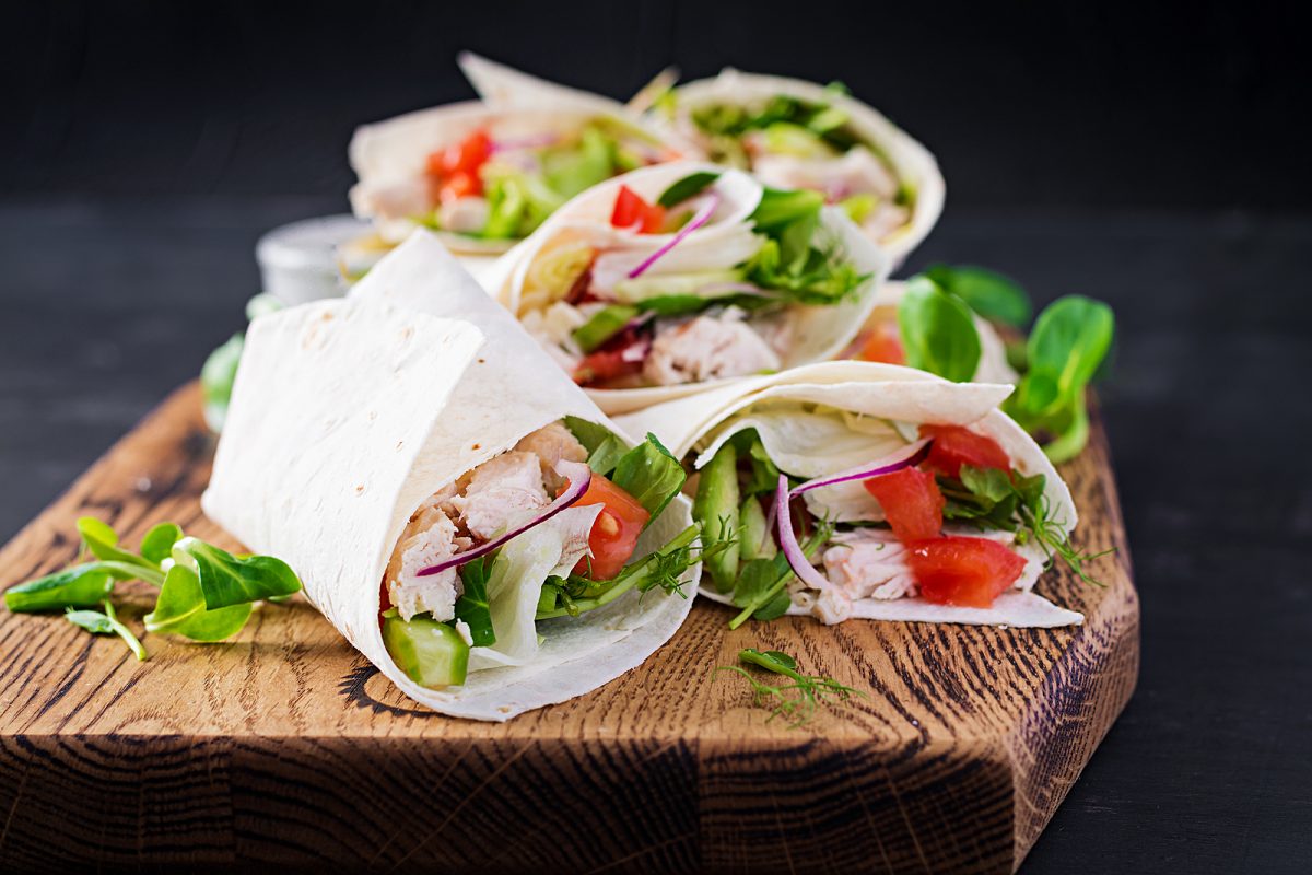 wraps de pollo