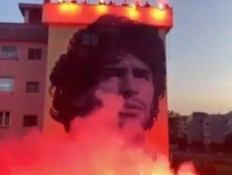 Maradona: impactante video de la inauguración del nuevo mural en Nápoles 7 mural maradona