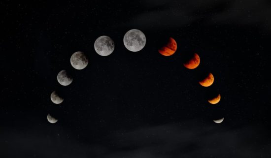 Cada fase de la luna tiene una vibra diferente. imagen de las distintas fases de la luna