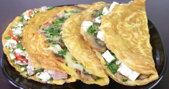 omelette de espinaca